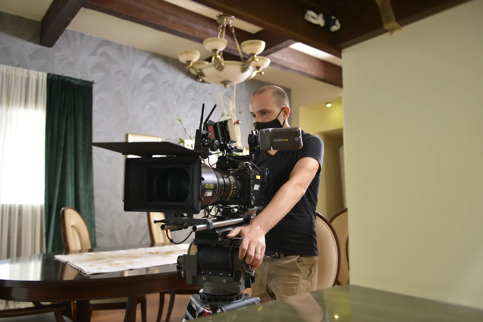 Hasan Salame on set behind the camera